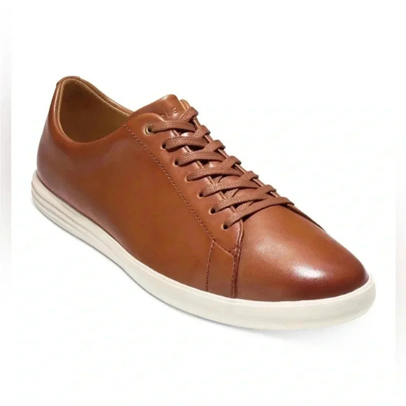 Cole Haan Grand Crosscourt II Leather Sneaker Brown/ Tan Size 10
